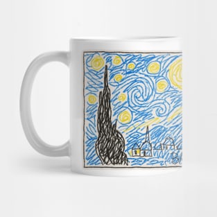 Starry night by Bart Simpson Mug